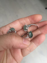 Load image into Gallery viewer, 100% natural type A icy watery green dark green four-prong jadeite jade ring group BP144