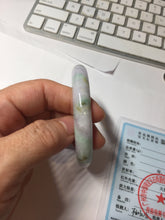 Load image into Gallery viewer, 52.5mm Certified 100% natural Type A sunny Green Brown Purple(Fu Lu Shou) jadeite jade bangle PH248-0503