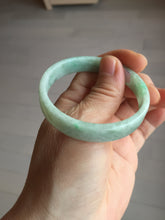 Load image into Gallery viewer, 51.7mm Certified type A 100% Natural sunny green light green with green flying flowers square Jadeite Jade bangle PA257-6942