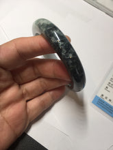 Load image into Gallery viewer, 53.5mm certified 100% natural Type A sunny green dark green purple jadeite jade bangle AA34-4258