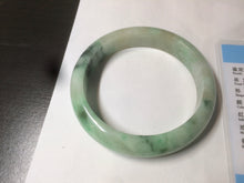 Load image into Gallery viewer, 59.5mm certified Type A 100% Natural sunny green Jadeite bangle AX76-6145