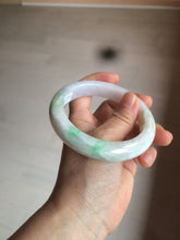 Load image into Gallery viewer, 59.5mm Certificated Type A 100% Natural white/sunny green/purple jadeite jade bangle H114-9141