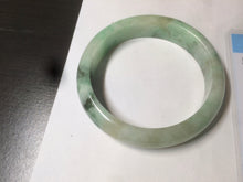 Load image into Gallery viewer, 59.5mm certified Type A 100% Natural sunny green Jadeite bangle AX76-6145