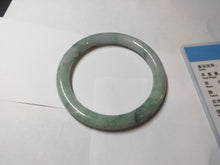Load image into Gallery viewer, 56.9mm certified Type A 100% Natural green with green floating flowers Green Vines and Spring Blossoms(青藤与飞花) round cut Jadeite Jade bangle PH216-3253