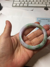 Load image into Gallery viewer, 52.5mm Certified 100% natural Type A sunny Green Brown Purple(Fu Lu Shou) jadeite jade bangle PH248-0503