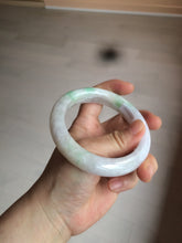 Load image into Gallery viewer, 59.5mm Certificated Type A 100% Natural white/sunny green/purple jadeite jade bangle H114-9141