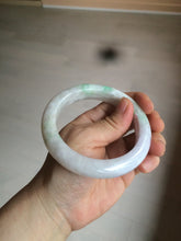 Load image into Gallery viewer, 59.5mm Certificated Type A 100% Natural white/sunny green/purple jadeite jade bangle H114-9141