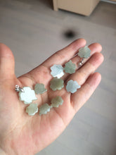 Load image into Gallery viewer, 100% natural type A legit green/yellow four-leaf clover jadeite jade pendants BG46