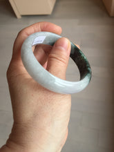 Load image into Gallery viewer, 53.4mm Certified Type A 100% Natural light purple/dark green jadeite Jade bangle BM60