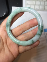 Load image into Gallery viewer, 56.9mm certified Type A 100% Natural green with green floating flowers Green Vines and Spring Blossoms(青藤与飞花) round cut Jadeite Jade bangle PH216-3253