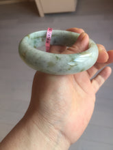 Load image into Gallery viewer, 59.2mm Type A 100% Natural light green brown chubby jadeite jade bangle G55