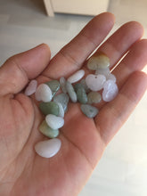 Load image into Gallery viewer, Type A 100% Natural watery light green/yellow/purple Jadeite Jade 3D sweet heart Pendant Q87 (Add on item)