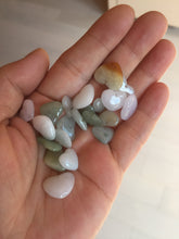 Load image into Gallery viewer, Type A 100% Natural watery light green/yellow/purple Jadeite Jade 3D sweet heart Pendant Q87 (Add on item)