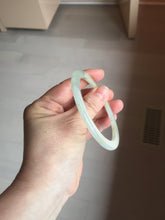 Load image into Gallery viewer, 58mm certified 100% natural type A icy watery light green yellow brown flat jadeite jade bangle PA125-6635