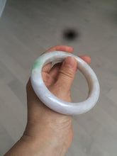 Load image into Gallery viewer, 59.5mm Certificated Type A 100% Natural white/sunny green/purple jadeite jade bangle H114-9141