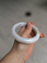 Load image into Gallery viewer, 59.5mm Certificated Type A 100% Natural white/sunny green/purple jadeite jade bangle H114-9141