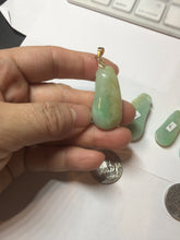 Load image into Gallery viewer, 100% natural type A sunny green yellow blessed melon 福瓜) Jadeite Jade pendant group PB52