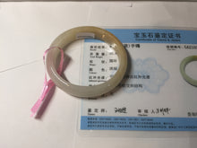 Load image into Gallery viewer, 47.5mm certified 100% natural Type A icy watery light green yellow white oval jadeite jade bangle PC18-6668