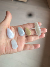 Load image into Gallery viewer, 100% natural icy watery green purple white yellow type A jadeite jade water drop/blessed melon/bamboo pendant necklace group BG45
