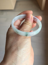 Load image into Gallery viewer, 50.3mm certified 100% natural Type A sunny green white/purple(春带彩) slim jadeite jade bangle BS166-1621