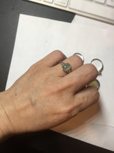 Load image into Gallery viewer, 100% natural type A icy watery green dark green four-prong jadeite jade ring group BP145