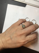 Load image into Gallery viewer, 100% natural type A icy watery green dark green four-prong jadeite jade ring group BP145
