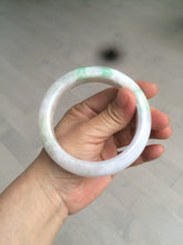 Load image into Gallery viewer, 59.5mm Certificated Type A 100% Natural white/sunny green/purple jadeite jade bangle H114-9141