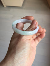 Load image into Gallery viewer, 50.3mm certified 100% natural Type A sunny green white/purple(春带彩) slim jadeite jade bangle BS166-1621