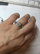 Load image into Gallery viewer, 100% natural type A icy watery green dark green four-prong jadeite jade ring group BP145