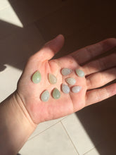 Load image into Gallery viewer, 100% natural icy watery green white type A jadeite jade small water drop pendant necklace group BP59