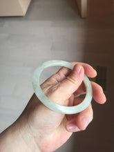 Load image into Gallery viewer, 58mm certified 100% natural type A icy watery light green yellow brown flat jadeite jade bangle PA125-6635