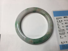 Load image into Gallery viewer, 60.2mm certified Type A 100% Natural light green sunny green light purple Jadeite Jade bangle BK138-5279
