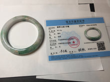 Load image into Gallery viewer, 60.2mm certified Type A 100% Natural light green sunny green light purple Jadeite Jade bangle BK138-5279
