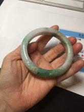 Load image into Gallery viewer, 60.2mm certified Type A 100% Natural light green sunny green light purple Jadeite Jade bangle BK138-5279