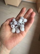 Load image into Gallery viewer, 13.5/12.5mm Type A 100% Natural light purple white Jadeite Jade LuluTong (Every road is smooth) pendant group PA135