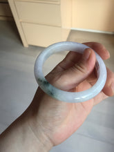 Load image into Gallery viewer, 55.5mm certified 100% natural type A icy watery green/purple jadeite jade bangle BN89-3521