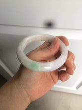 Load image into Gallery viewer, 59.5mm Certificated Type A 100% Natural white/sunny green/purple jadeite jade bangle H114-9141