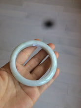 Load image into Gallery viewer, 57mm certified 100% natural type A light green/white jadeite jade bangle AX83-5063