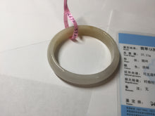 Load image into Gallery viewer, 51mm certified 100% natural Type A icy watery light green yellow white oval jadeite jade bangle PC19-6672