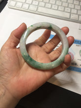 Load image into Gallery viewer, 60.2mm certified Type A 100% Natural light green sunny green light purple Jadeite Jade bangle BK138-5279