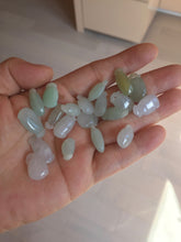 Load image into Gallery viewer, 100% natural type An icy watery light purple green white blessed melon 福瓜) Jadeite Jade pendant group BP58
