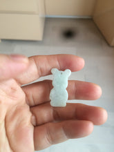 Load image into Gallery viewer, Type A 100% Natural light green jadeite jade cute baby bear pendant BG44