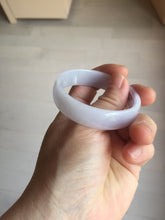 Load image into Gallery viewer, 50mm certified 100% natural Type A white purple thin jadeite jade bangle BS167-1625