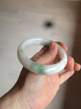 Load image into Gallery viewer, 57mm Certificated Type A 100% Natural white/sunny green/purple jadeite jade bangle C90-9145