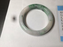 Load image into Gallery viewer, 57.7mm certificated Type A 100% Natural sunny green/white/purple Jadeite Jade bangle AY49-4128