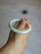 Load image into Gallery viewer, 57mm certified 100% natural light green/white jadeite jade bangle AX81-0308
