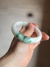 Load image into Gallery viewer, 57mm Certificated Type A 100% Natural white/sunny green/purple jadeite jade bangle C90-9145