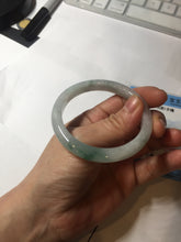 Load image into Gallery viewer, 52.8mm Certificated 100% natural type A sunny green/white jadeite jade bangle AU30-1325