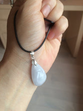 Load image into Gallery viewer, 100% natural icy watery green purple white yellow type A jadeite jade water drop/blessed melon/bamboo pendant necklace group BG45