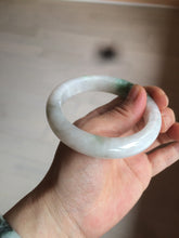 Load image into Gallery viewer, 57mm Certificated Type A 100% Natural white/sunny green/purple jadeite jade bangle C90-9145